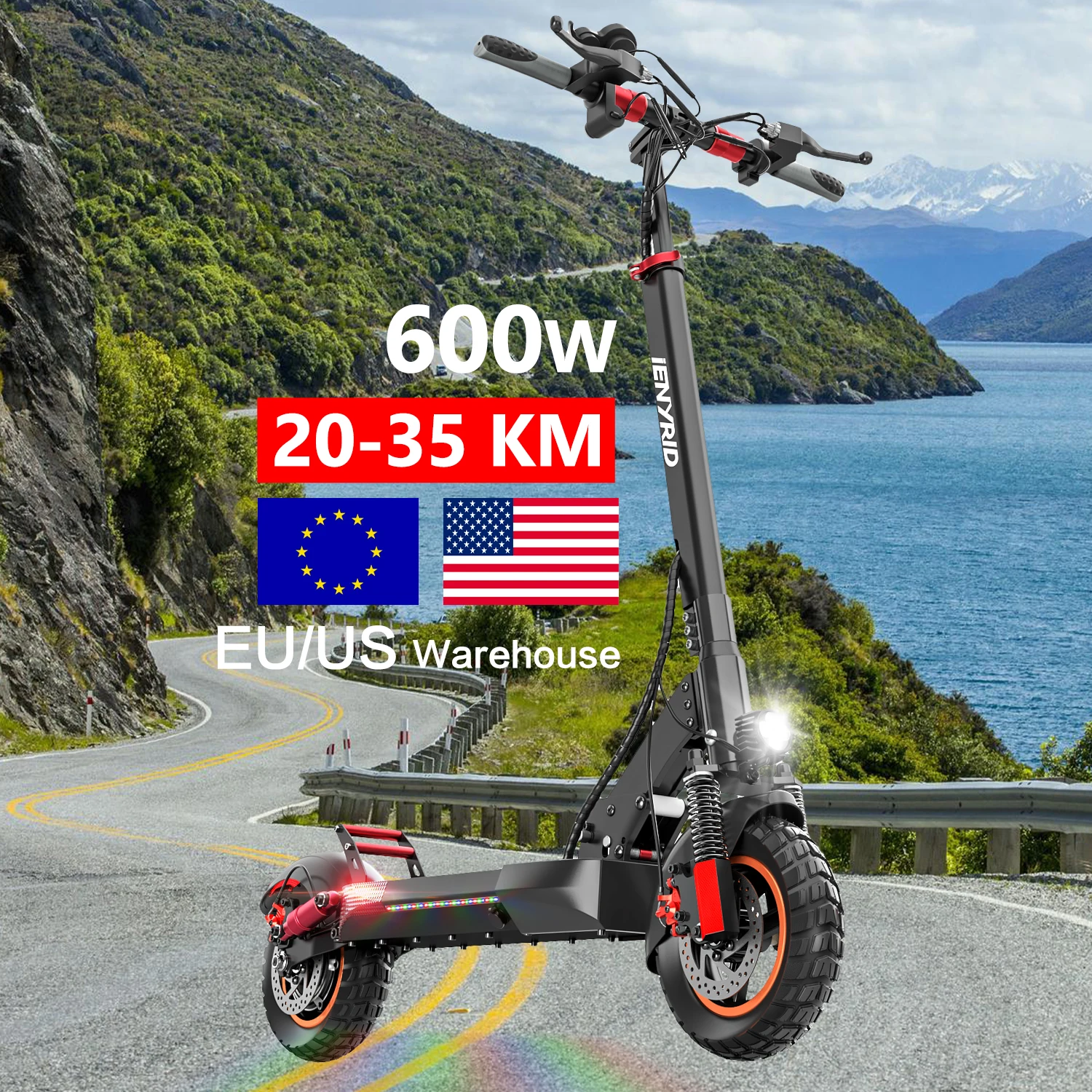 Free Duty UK USA EU warehouse 10Ah 16Ah 500w 600W Foldable electric mobility scooter 45km/h iENYRID M4 adult Electric Scooter