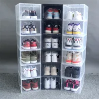 

clear plastic stackable shoe storage box