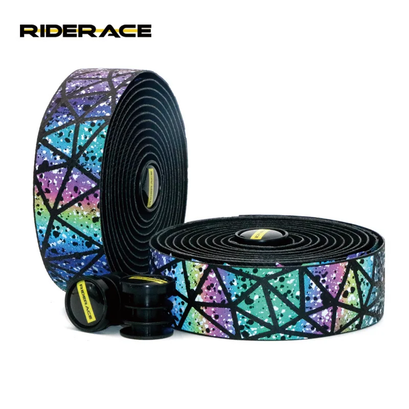 

Anti-slip Bicycle Handle bar Tape Light Reflective Dazzle Noctilucent PU EVA Cycling Handlebar Strap Racing Road Bike Grip Tapes, Multi color