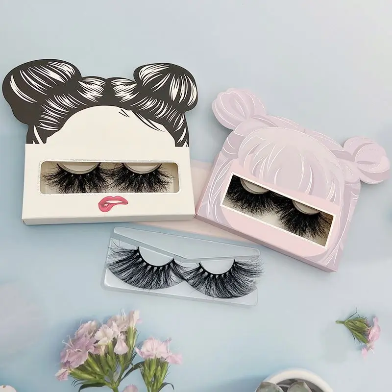 

Custom Private Label Mink Eyelashes Packaging Box Free Samples 3d 5d Bottom 25mm Eye Mink Lashes Wholesale, Natural black or colorful