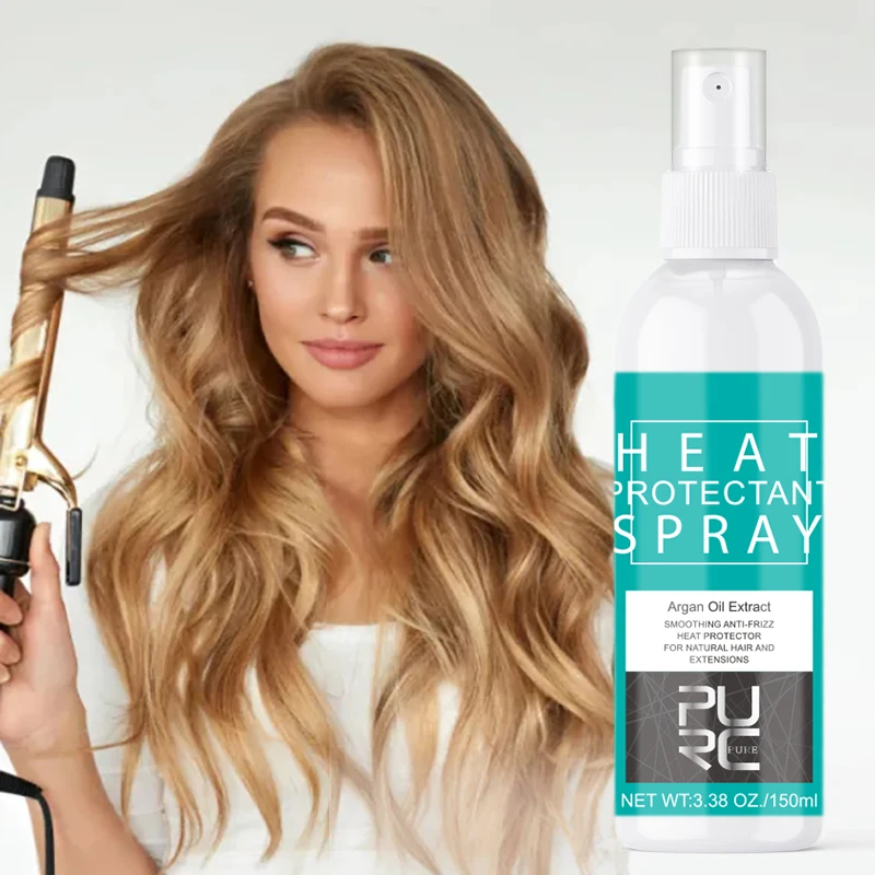 

Custom Thermal Hair Protector Heat Protectant Spray with Argan Oil Organic Leave-in Conditioner Anti-frizz Shine Silkening Mist