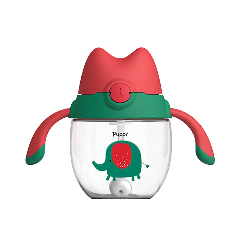 

Baby Sippy Strap Cup Gravity Ball Drink Water Feeding Kids Newborn LeakProof V-Type Straw Anti-Cloked Handle Infantile Bottle