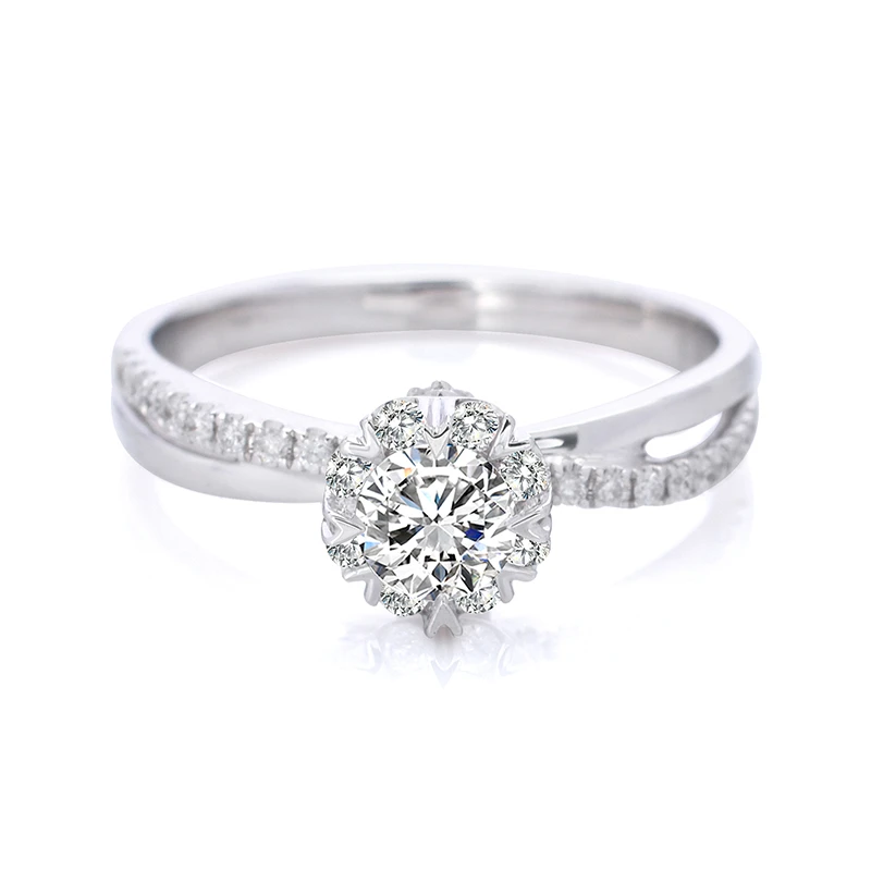 

affordable diamond real wedding ring set 18k white gold diamond engagement ring