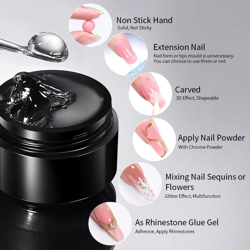 

BORN PRETTY Private Label Nails Supplies Non-Stick Solid Extension Building Gel for Nail Art Salon and Beginners