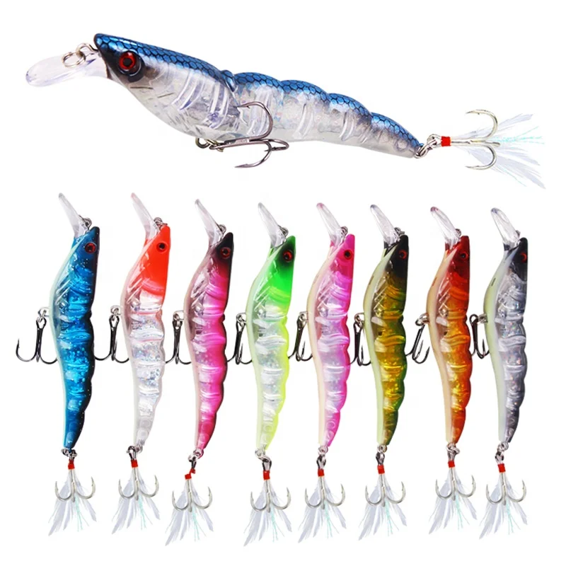 Holographic Shrimp 9.5cm/13.6g Simulated Hard Bait Suspension Artificial Bait Fishing Lure