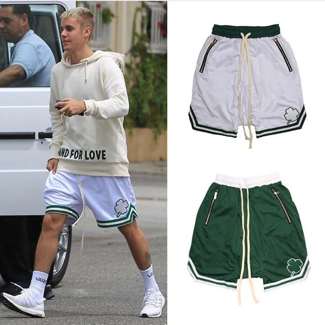 

Wholesale men's summer drawstring short with stripe training fitness summer shorts quick drying trendy loose gym sports suit