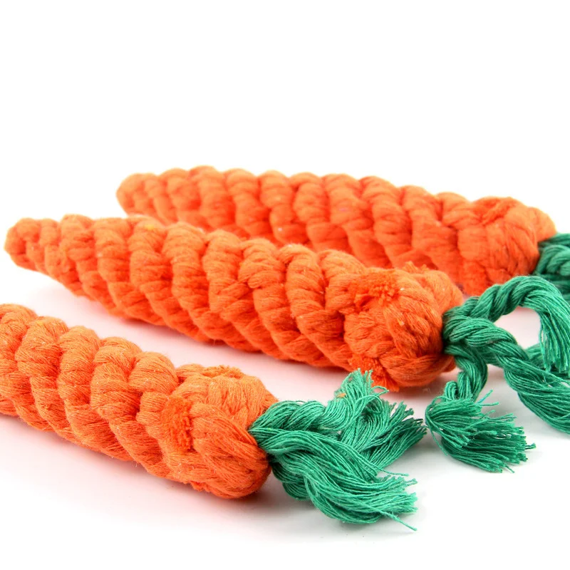 

Professional Manufacturer Toys For Dogs Cotton Carrot Dog Rope Toy Interactive Pet Dog Chew Toys, Orange