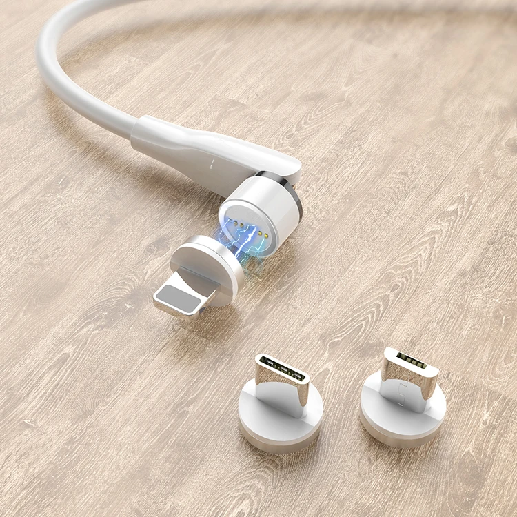 

1m 3 in 1 Fast USB 540 Degree Multi Rotating Magnetic Gaming Data Charging Cable