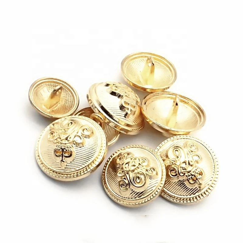 

Luxury Hot sale Alloy Brass Stainless Steel light gold military sewing military brass buttons, Gold. accept customized