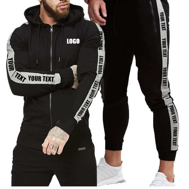 

Wholesale Customized fitness Sports Men jogging Sweat Suit high quality mens tracksuits, Accept customized colors