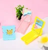 plastic folding makeup mirror cartoon cute bear with combs
