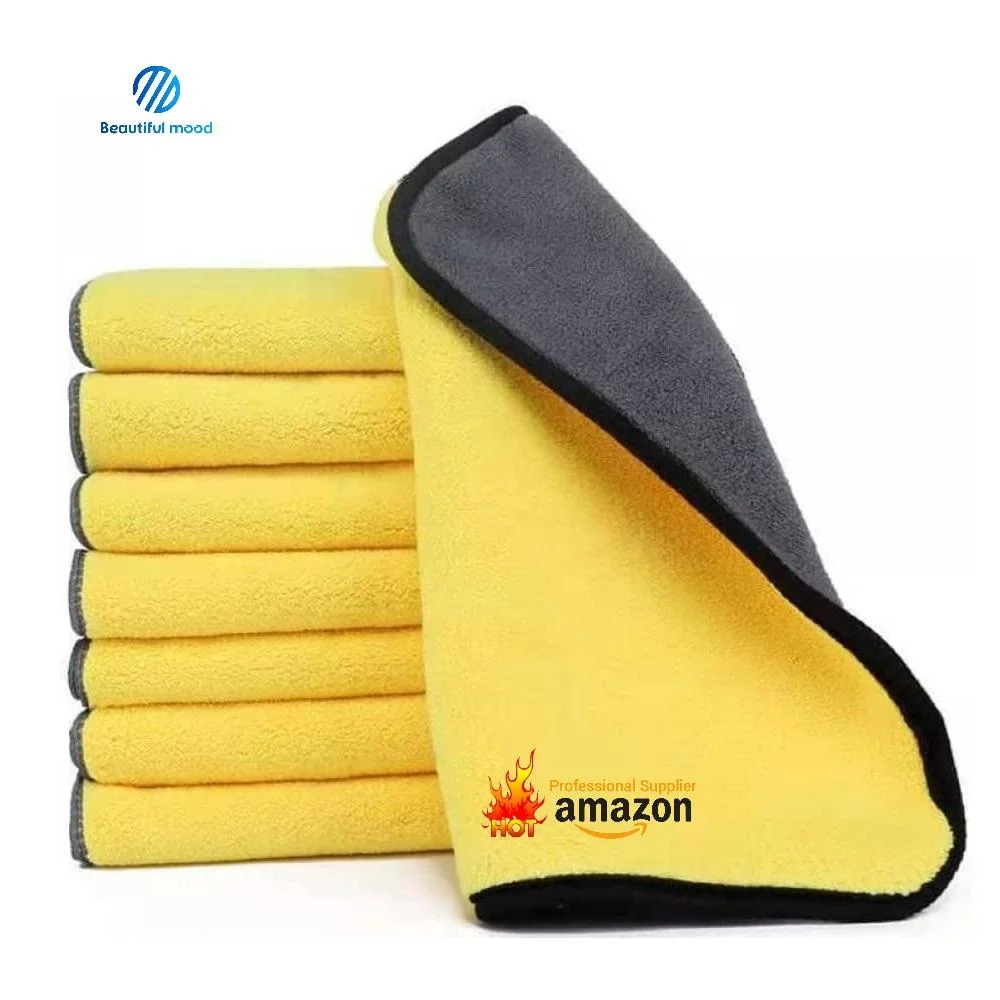 

Quickly dry Deluxe Double Layer Absorbent Plush Car Wash Towel Microfiber Car Cleaning Drying Towel, Customized