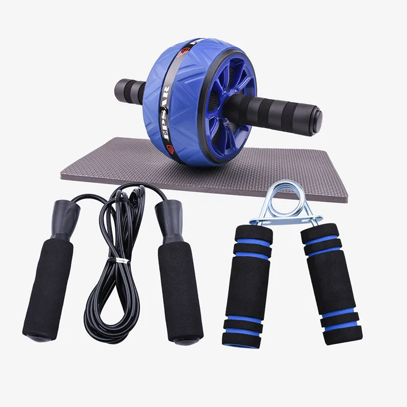 

Customized male and female home fitness equipment accessories abdominal wheel exercise combination push-ups skipping rope, Blue belly wheel suit