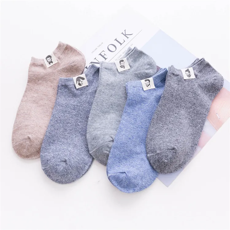 

WIIPU New men's summer casual ankle cotton socks men and women boat socks Harajuku comic pattern socks