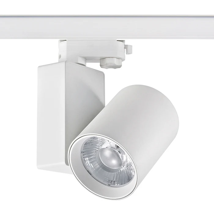 wholesale factory price 15W 30w  aluminum white black 24 degree cob lens led track light spotlight