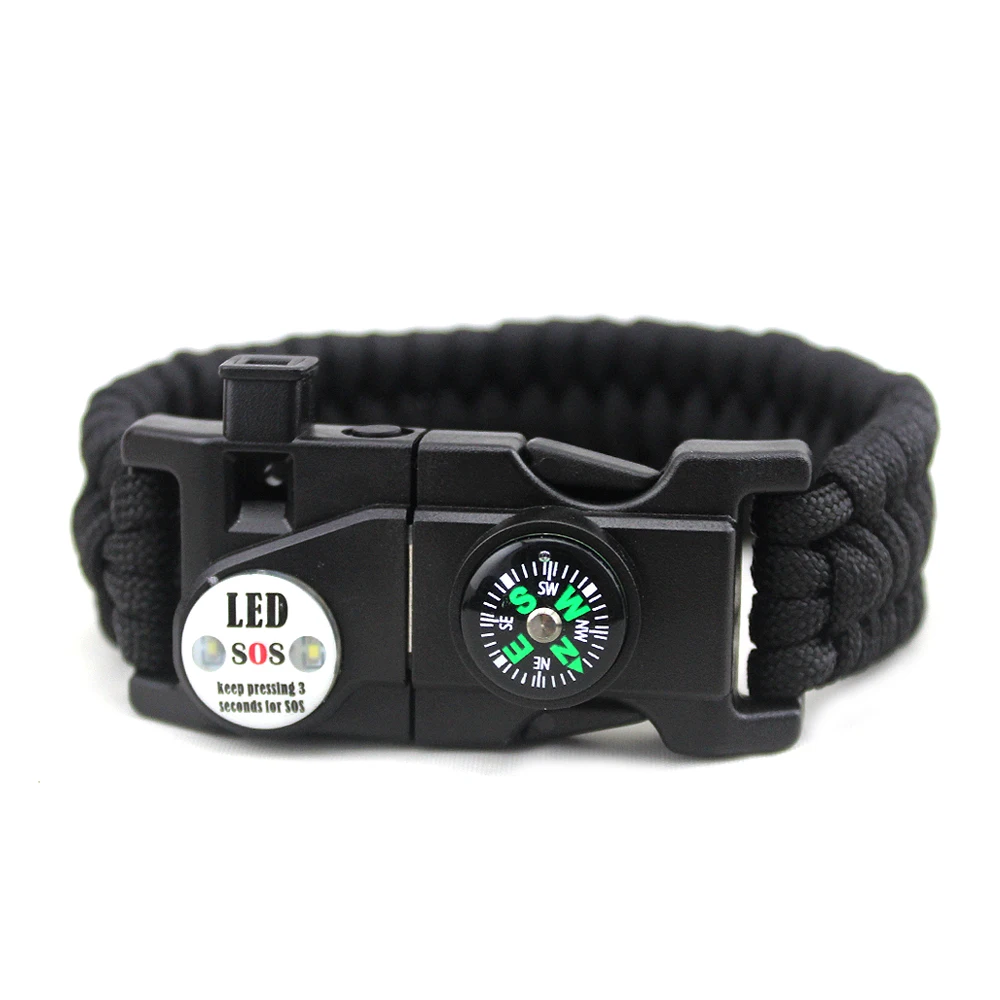 

Unisex Military Emergency Survival Bracelets Paracord Rope Outdoor Survival Bracelet Camping Shackle Buckle, Customize