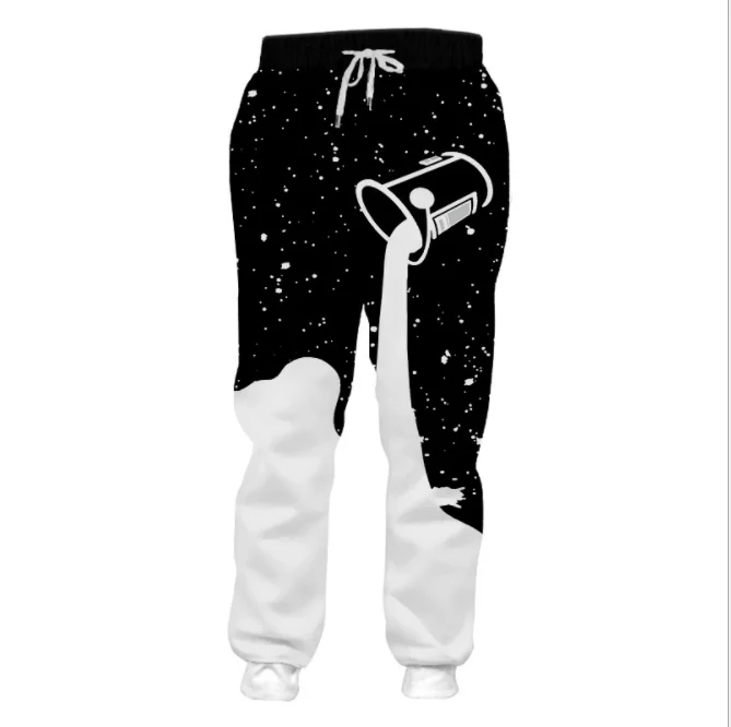 

Jogging pants men's slim wholesale custom 3d digital European and American starry sky cup printing casual sports trousers, Picture color
