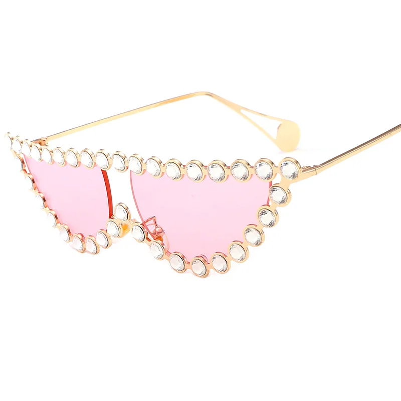 

Women Full Frame Cat Eye Glasses Luxury Diamond Sunglasses