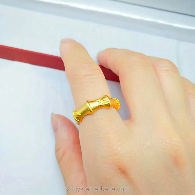 

Ring Glossy Couple Men And Women Rings Brass Gold-Plated Open Ring Imitation Thickened