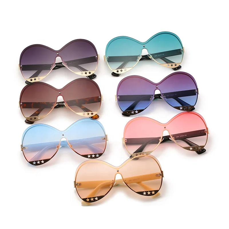 

2021 New Fashion Oversized Round Metal Gafas De Sol A La Moda Trendy New Arrivals Oversized Big Round Sunglasses Women Men Girl