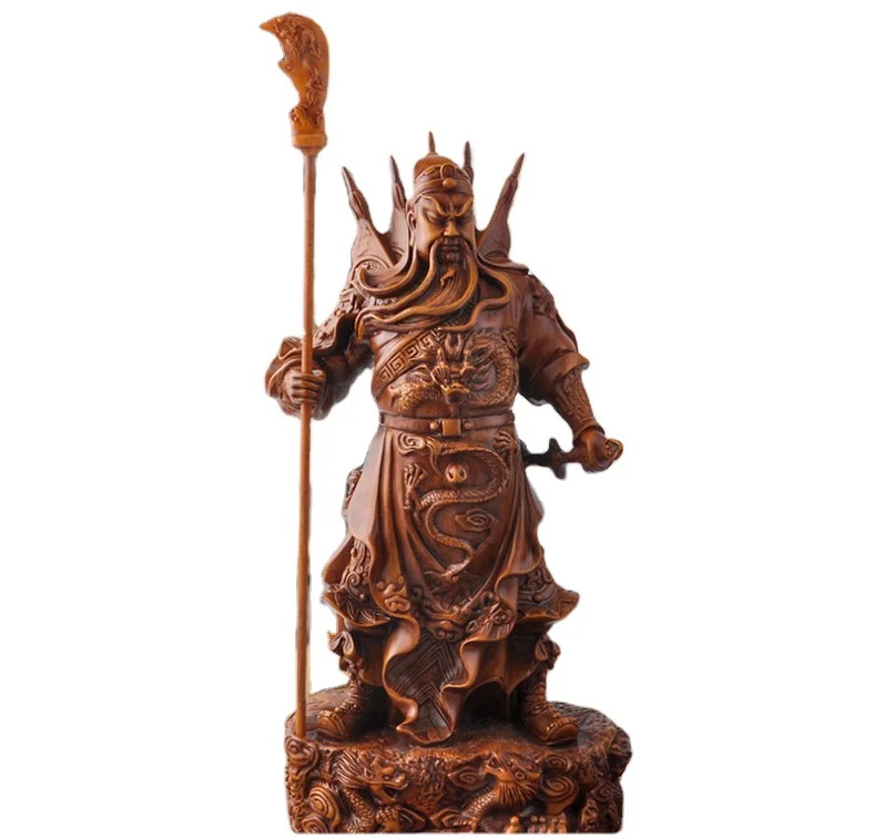 

Jetshark Guan PR Yuwu God of Wealth Guan Erye living room office home decoration ornaments dedicated to Buddha statue ornaments