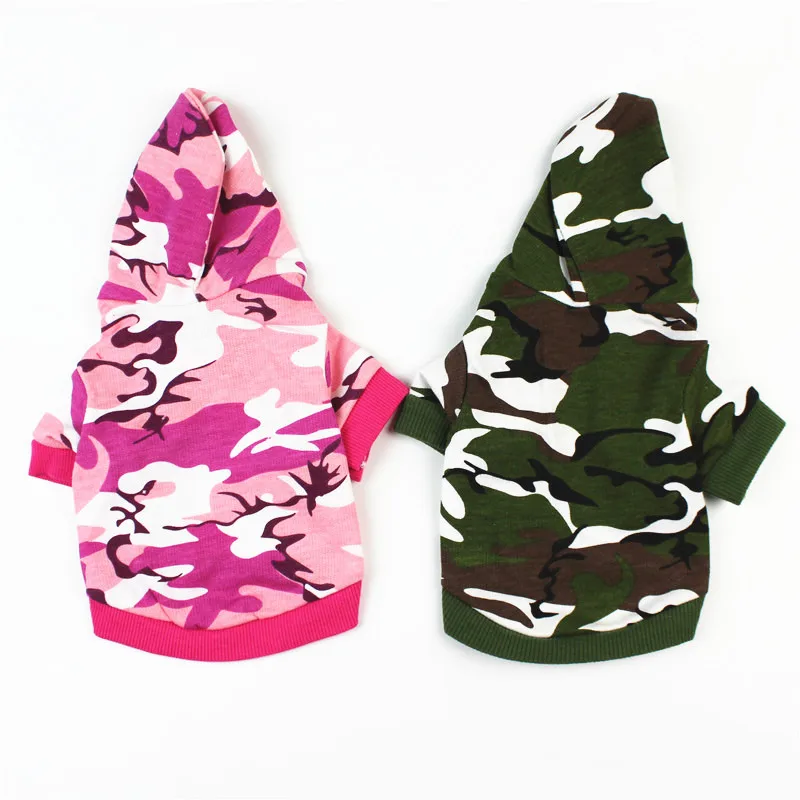 

Wholesale Spring/Autumn Cheap Camouflage Pet Cat Puppy Dog Clothes, Green/pink