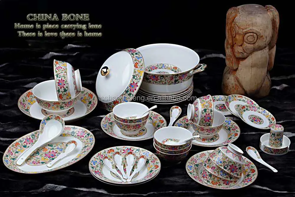 High Quality New Design 50pc Ceramic Dinnerware Sets Elegance Fine Bone
