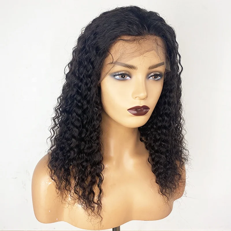 

Drop Shipping Glueless Full Hd Lace Wig Kinky Curly 130%Density 16Inch Natural Wigs For Women Human Hair Curly Wigs Hot Selling