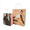 OEM Logo Printing Food Drink Take Out Bag Coffee Take Away Paper Bag with Paper Handle Cup Holder Insert