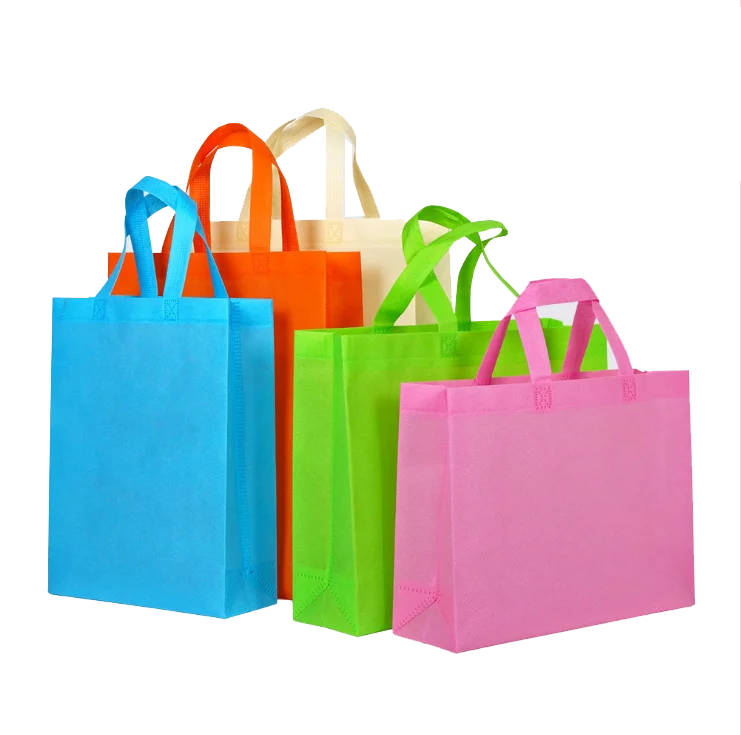 Customized Reusable Fabric Nonwoven Grocery Shopping Bags Gold Gift ...