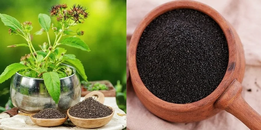 Collection of organic nigella seeds in various packaging and forms