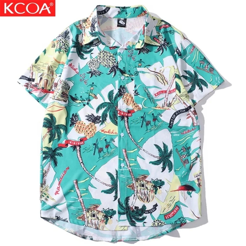 

Ready To Ship Quick Dry Short Sleeve Button Mens Hawaiian Shirt 2020