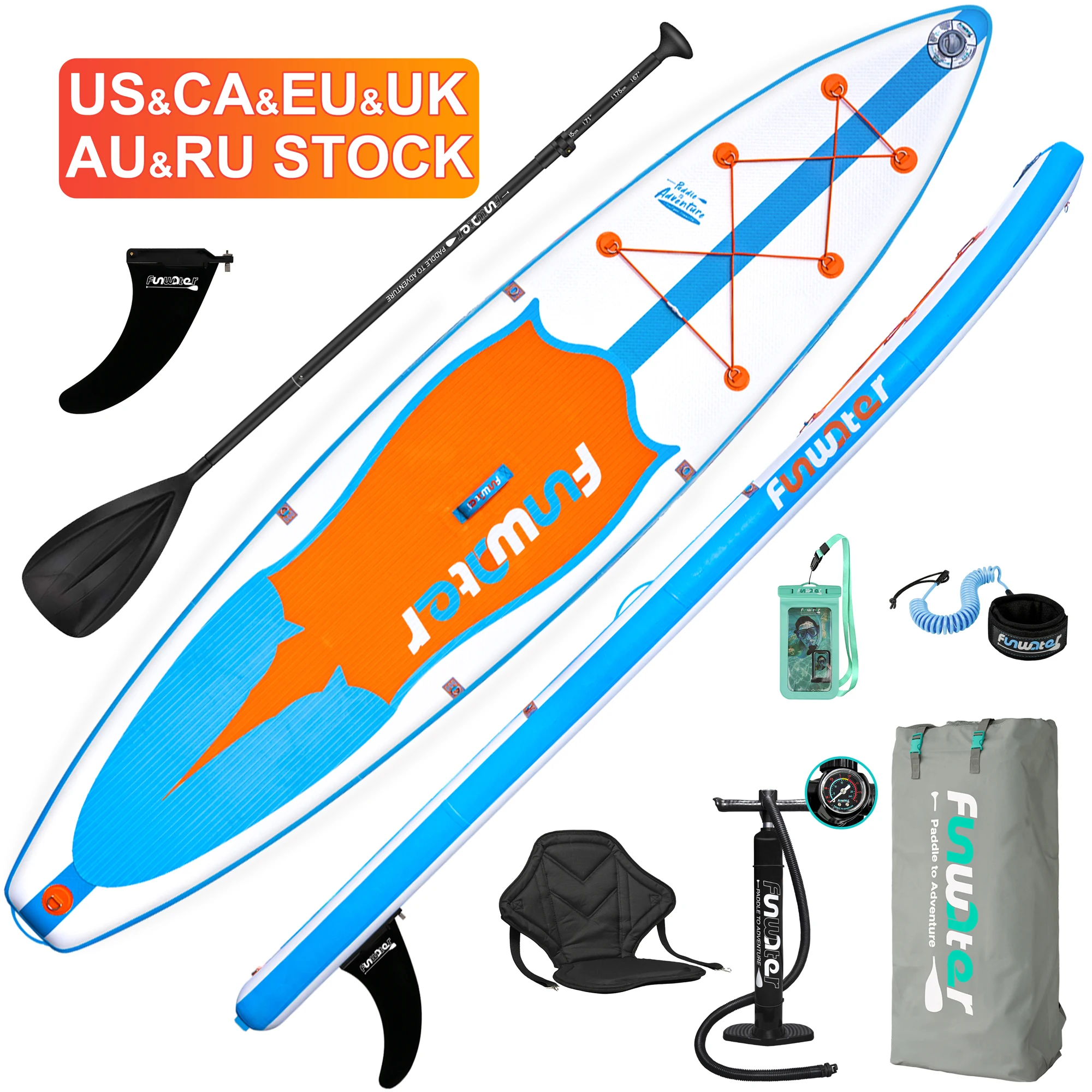 

FUNWATER Dropshipping OEM paddle board inflatable stand-up sub padle SUP PADDL BOARD ALL AROUND importing stand up paddle boards