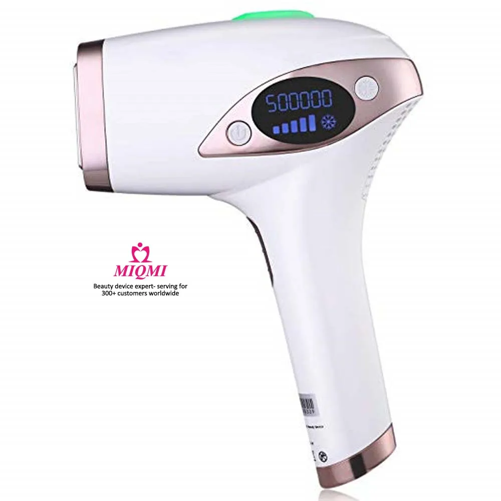 

MIQMI professional hairremover logo ipl hair removing machine for women removal ice 500000 body hairremoval laser device, White abs meterail