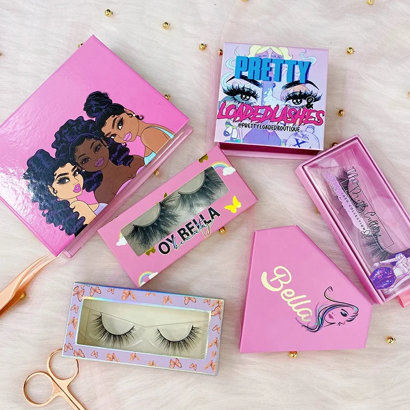 

Hand made natural 25mm 3d mink full strip lashes silk custom logo magnetic false eyelashes package box