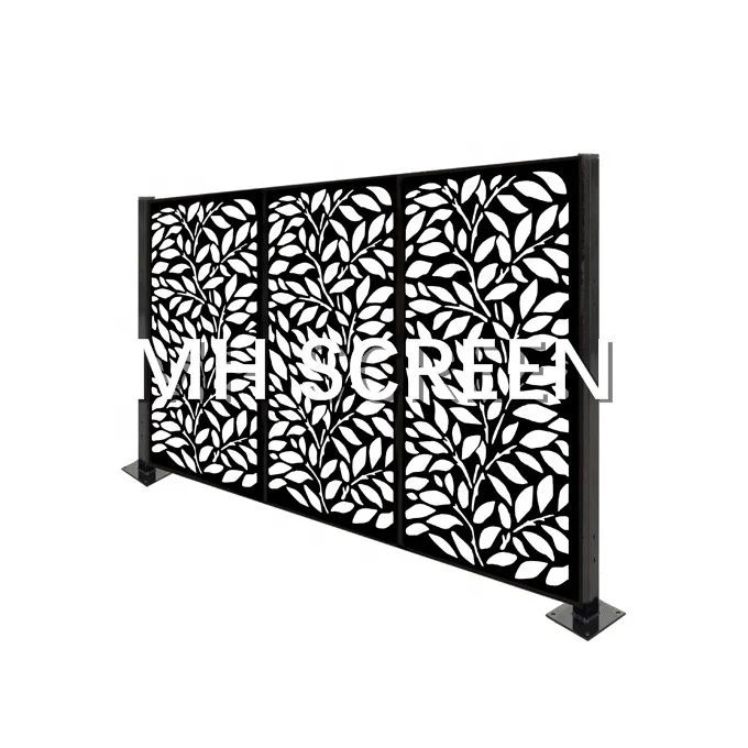 

OEM Decorative Laser Cut Metal Privacy Screen Modular Garden Fence Patio and Decking Screens