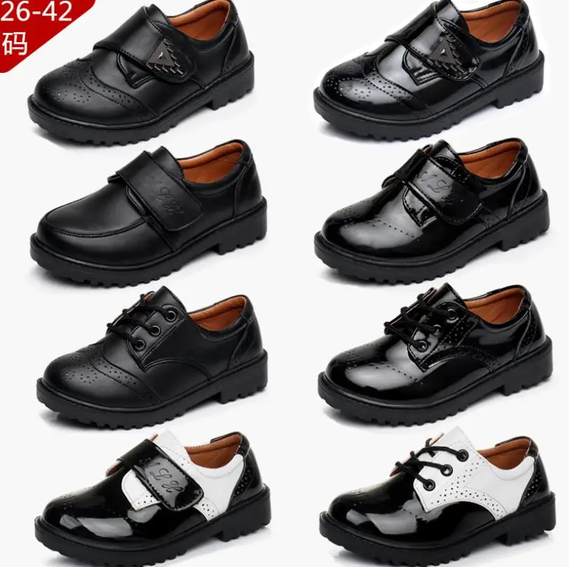 

Fashion British Style Children Black Leather Shoes More Style Comfortable Boy Dress Leather Shoes, As the picture show