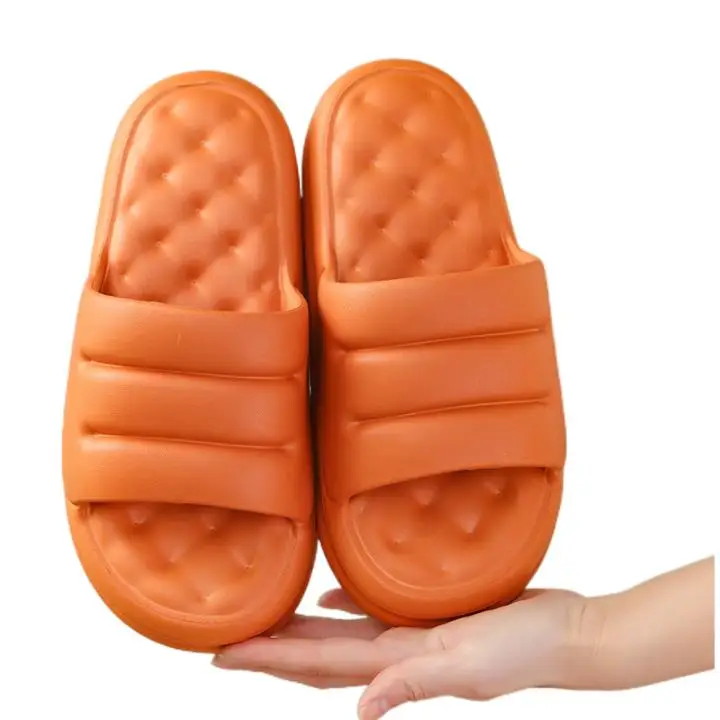 

New Summer Products Eva Material Thick Soled Indoor Women's Slippers Bathroom Non Slip Women's Slippers, Yellow,pink,orange