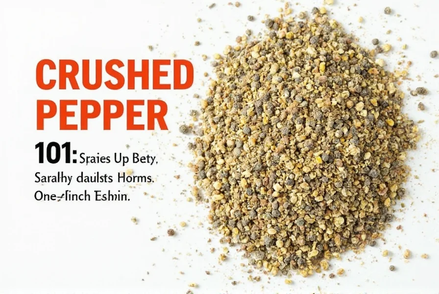 Shelves of spice jars including crushed pepper