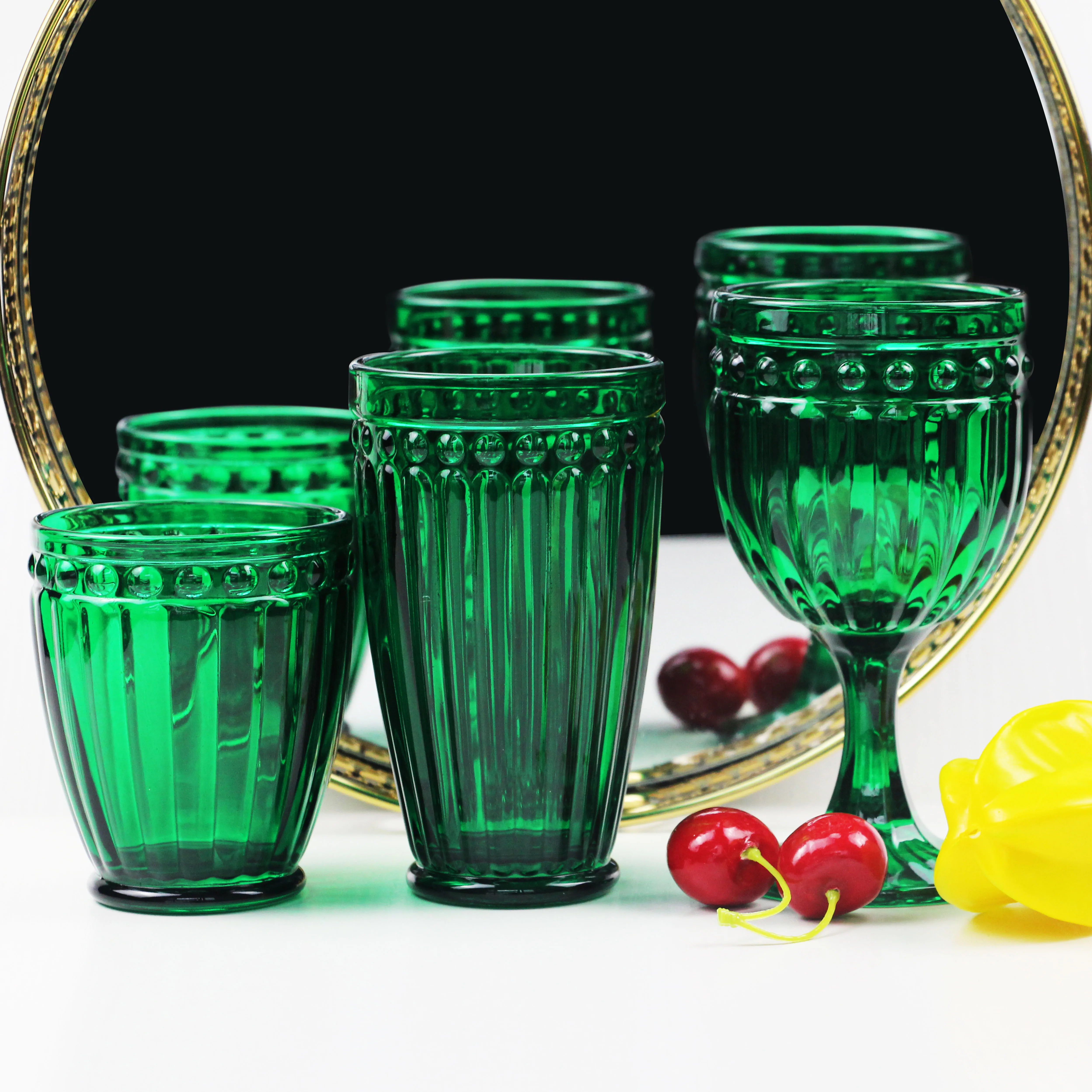 

colored goblet glass cup set vintage glass colorful wine glasses goblets vintage glass