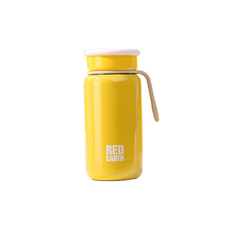 

Hot selling Double wall mini insulated milk bottle Stainless steel thermal mug potable tumbler with rubber ring, Various colors & customized