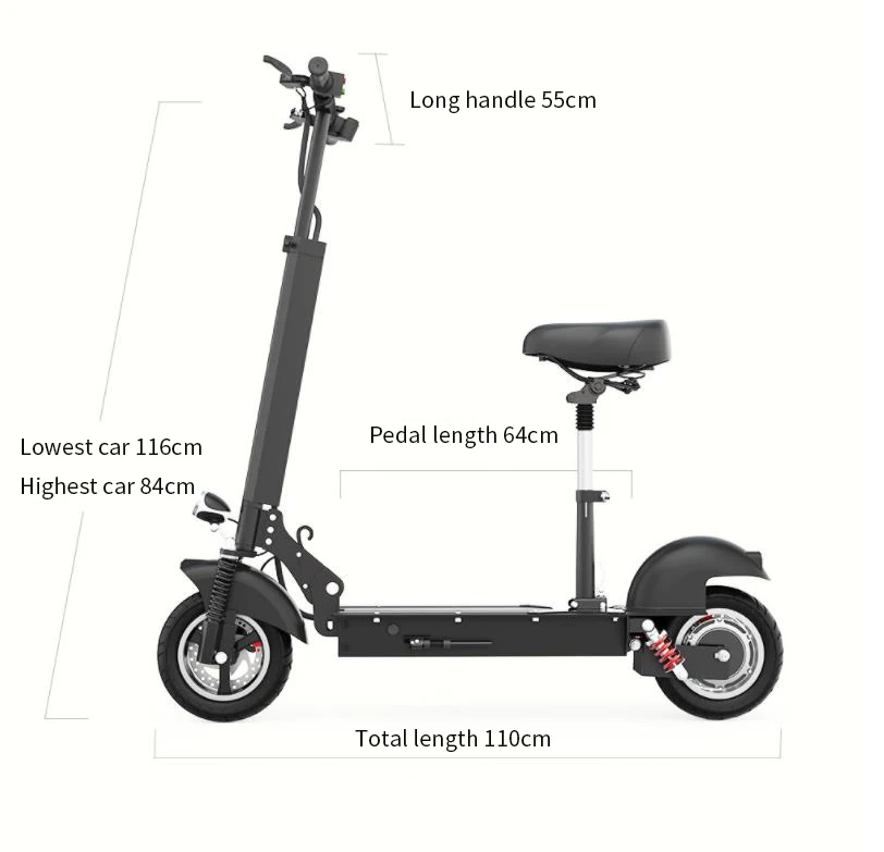 

USA warehouse Adult Foldable electric scooter with seat 48V 1000W Best Quality electric scooter 48v