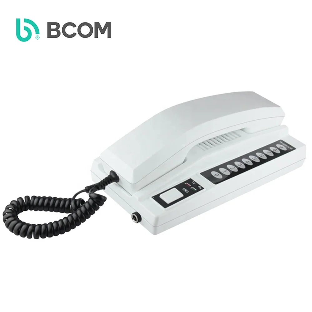 

Bcom smart building interphone control system 10 user wireless intercom, White