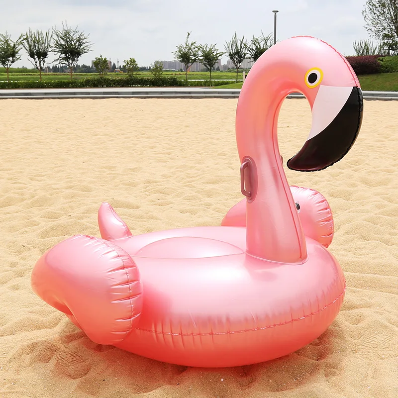 

2021 Popular OEM soft float PVC swim pontoon floats inflatable flamingo float for water sports, Customized color