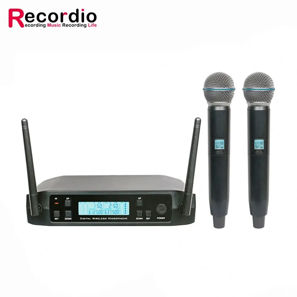 

GAW-V744 New Design Wireless Microphone Cordless Mic Professional Uhf Wireless With Great Price, Silver&black