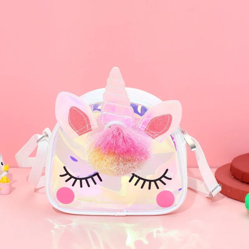 

2021 Mini Cute Toddlers Colorful Children Glitter Wallet Handbag Messenger Crossbody Bag for Kids Girls Purse Unicorn Gifts