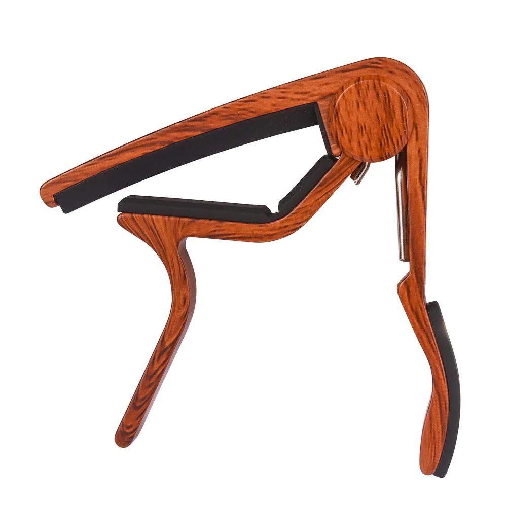 

High Quality Wood Style Zinc Alloy Strong Grip Acoustic Electric Guitar Capo Wood