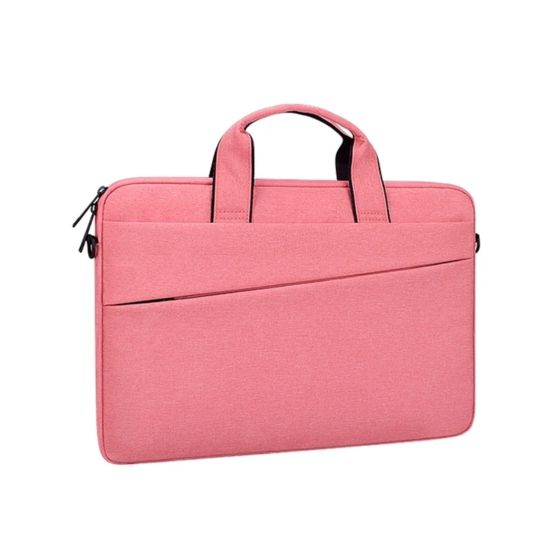 

Top Quality Portable For 15.6 inch Tablets Universal Soft Handle Double Side Pockets Oxford Cloth 15.6 inch Laptop Bags(Pink)