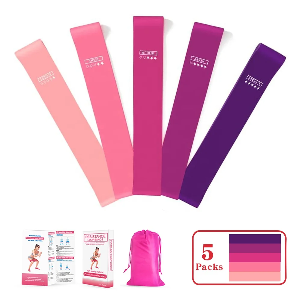 Elastic Loop Latex Exercise Resistance Bands Stretch Yoga Hip Booty Bands Workout Home Gym Sports Fitness Bands Body Building