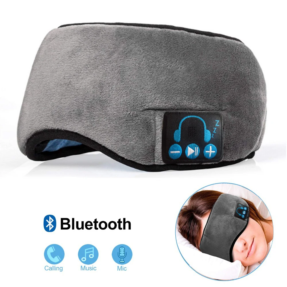 

3D Bluetooth Sleeping wireless earphone blinder with speaker, Colors customized